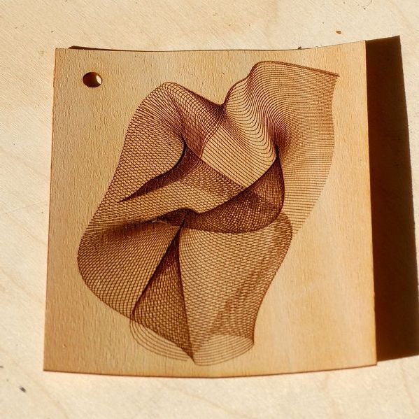 Лазерная гравировка шпона