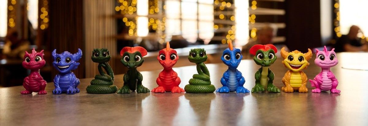 Магия в руках: во «Вкусно — и точка» появится новая коллекция «Кидз Кимбо» с разноцветными дракончиками