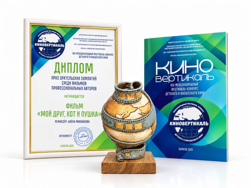Фильм «Мой друг, кот и Пушкин» удостоен награды XIII Международного кинофестиваля «Киновертикаль»