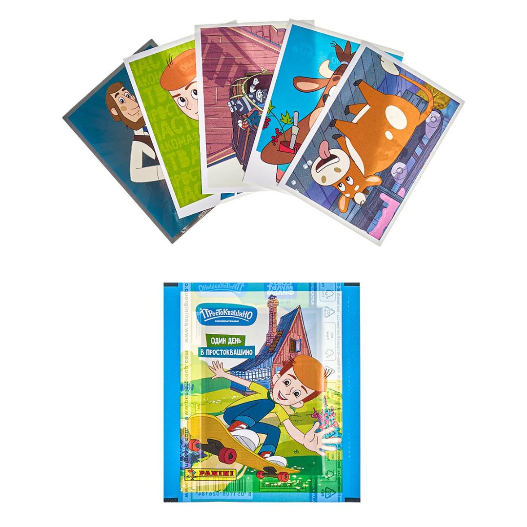 Коллекционные наклейки и альбом «Один день в Простоквашино» от Panini и «Союзмультфильм»