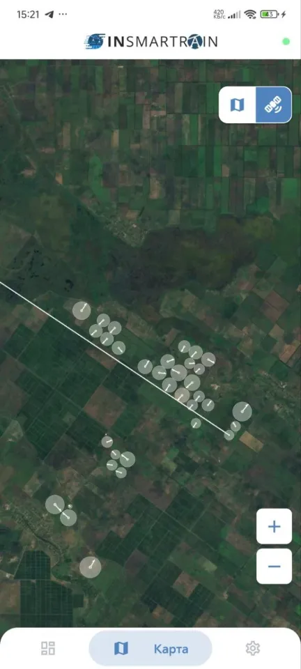 InSmartRain - Android приложение для управление парком дождевальных машин