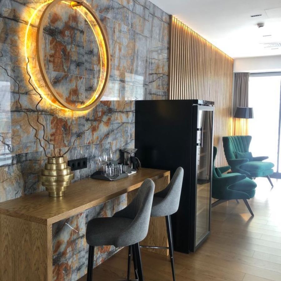 Тумба под раковину со столешницей из камня