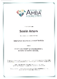 Диплом AMBA MBA Сёмин А.