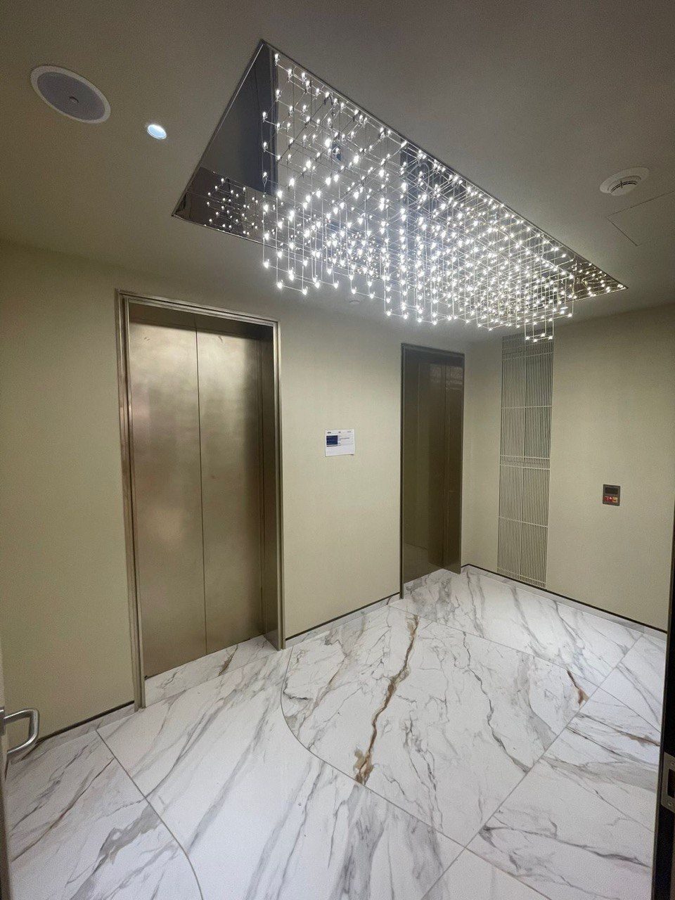 Лифтовый портал шампань хаотичная шлифовка