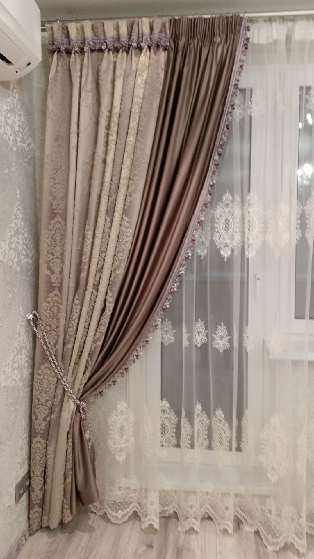 составные шторы с бахромой