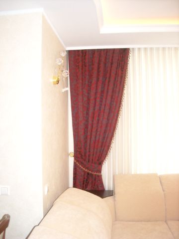 бордовые шторы на заказ