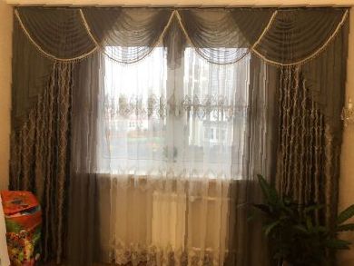 облегченный ламбрекен со стеклярусом