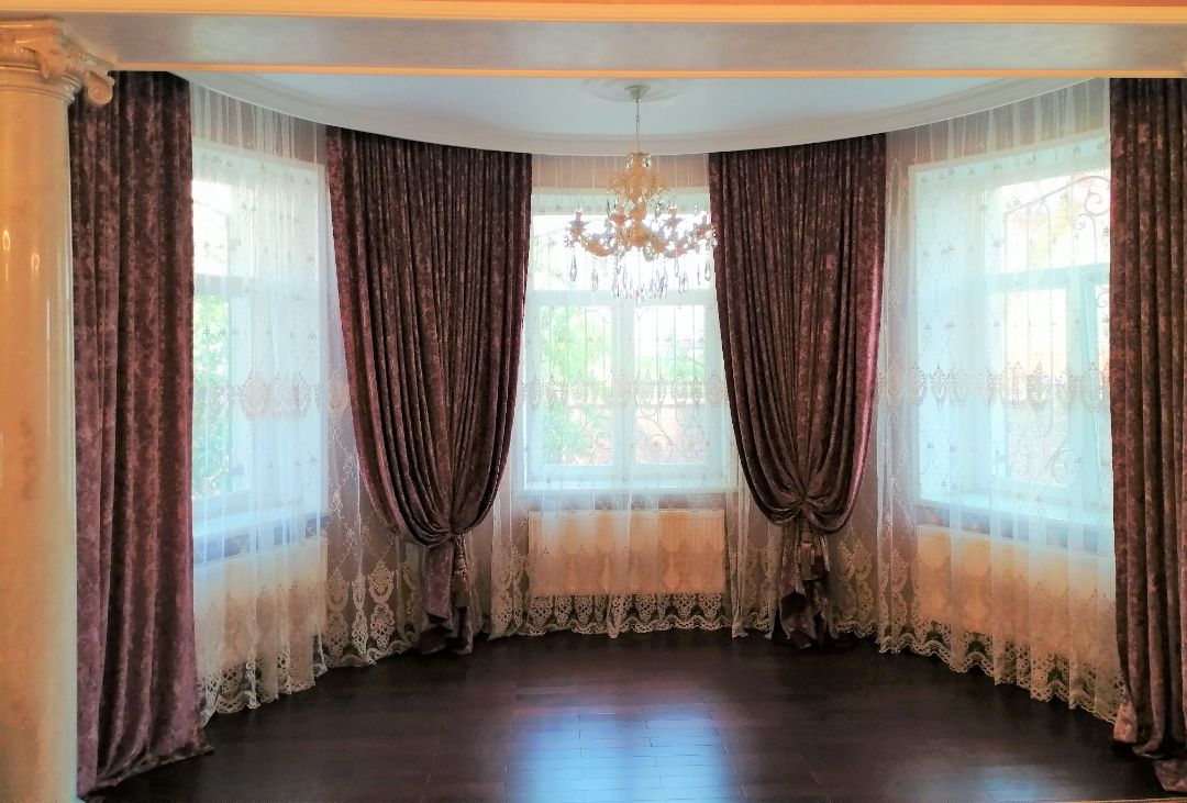 шторы на эркер