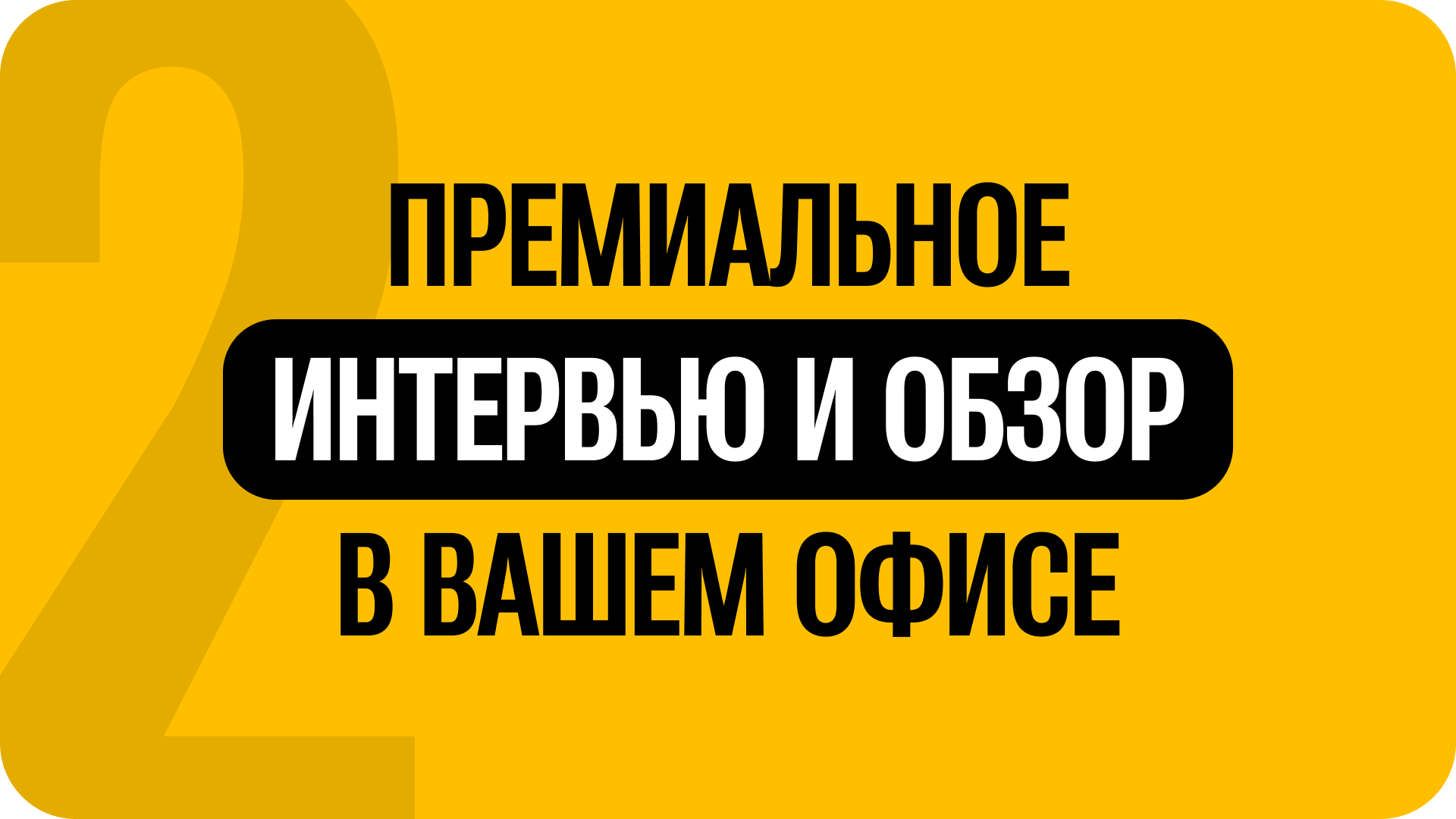 2) Премиальное интервью и обзор в вашем офисе