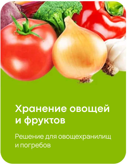 Хранение овощей и фруктов Решение для овощехранилищ и погребов