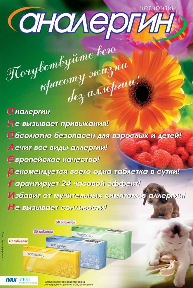 Плакат Аналергин