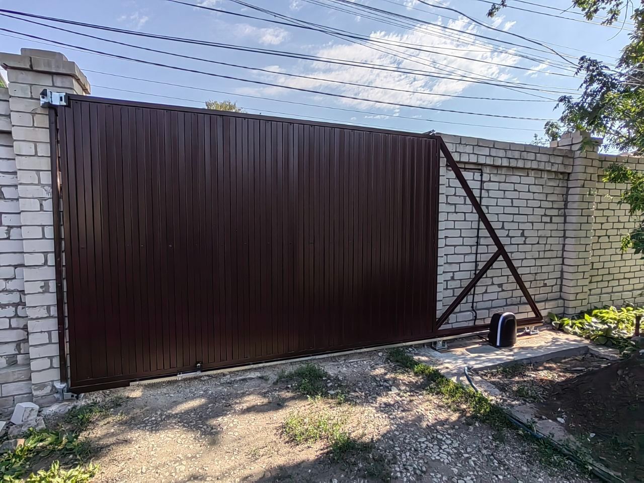 откатные ворота с автоматикой