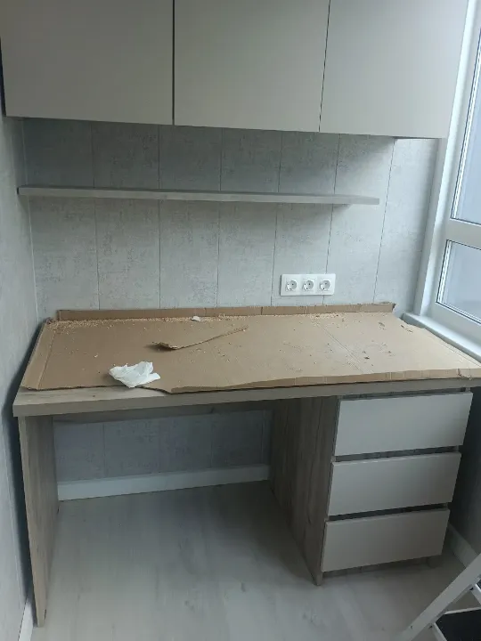 сборка стола, полки