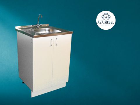 Кухонный модуль напольный с 2 дверями под накладную раковину.