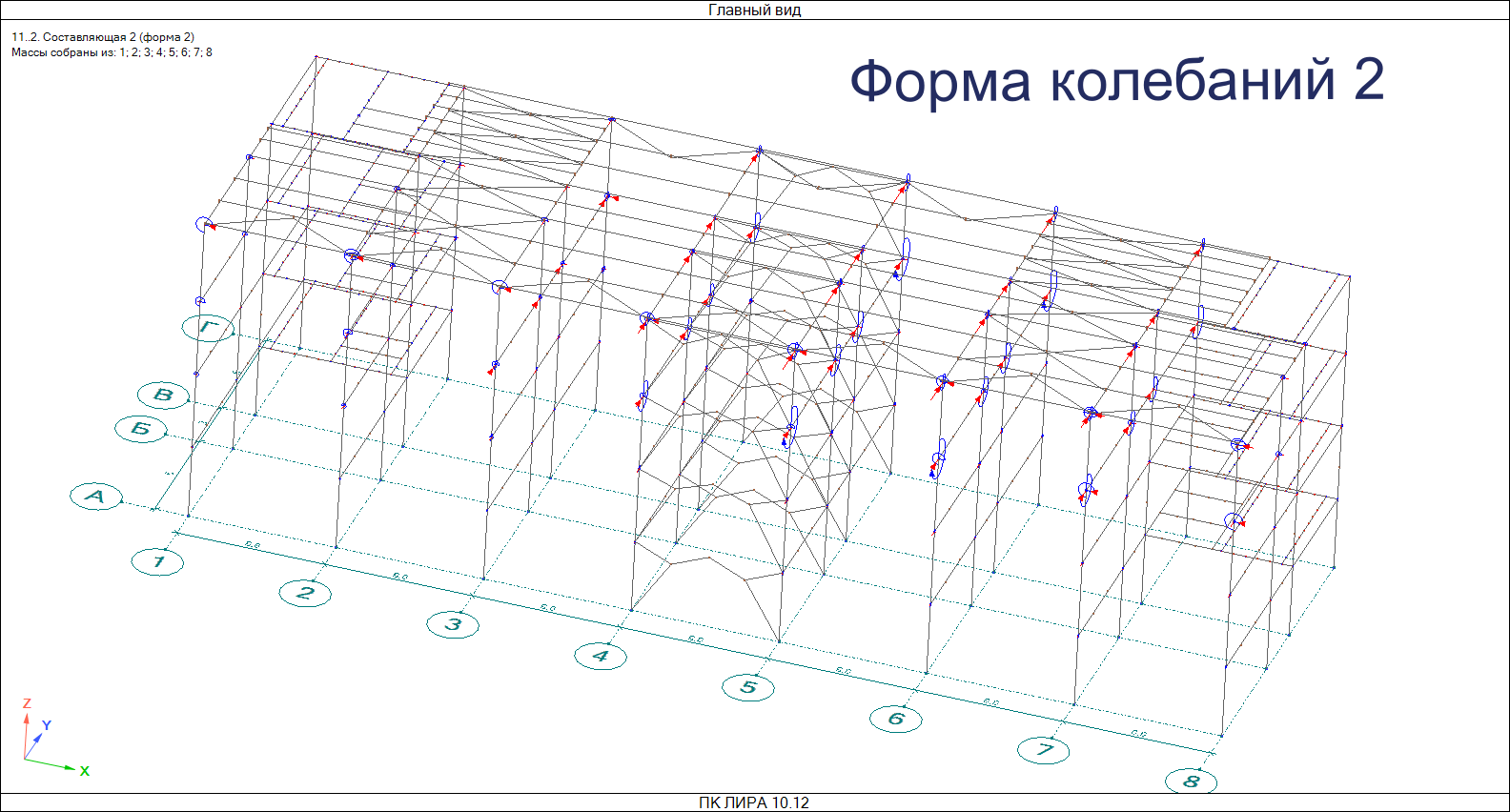 Сейсмические инерционные силы по форме колебаний №2