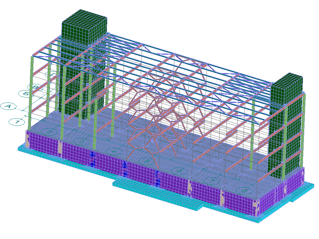 Стальной каркас АБК в сейсмической зоне 8 баллов