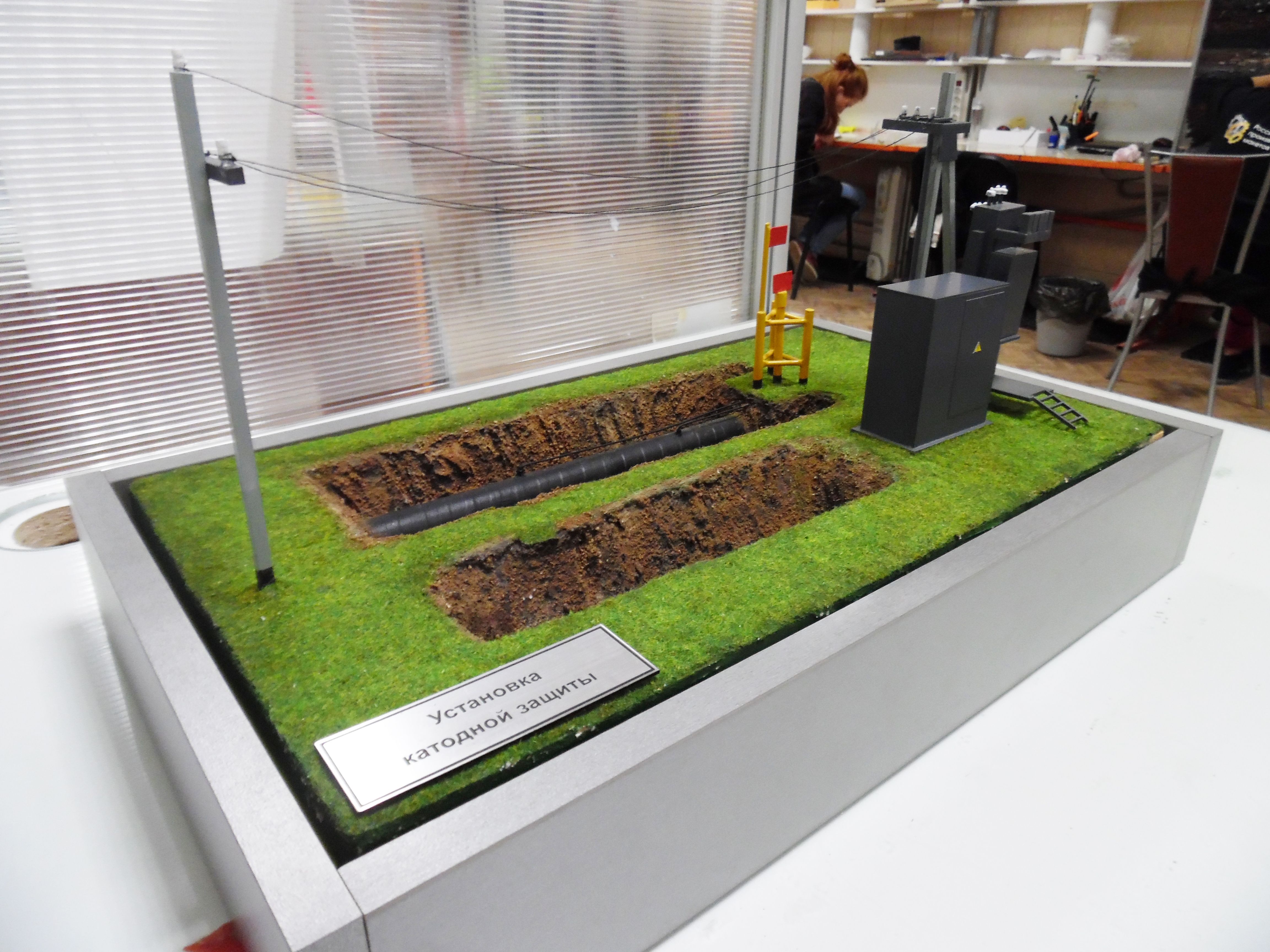 Макет катодной защиты магистрального газопровода