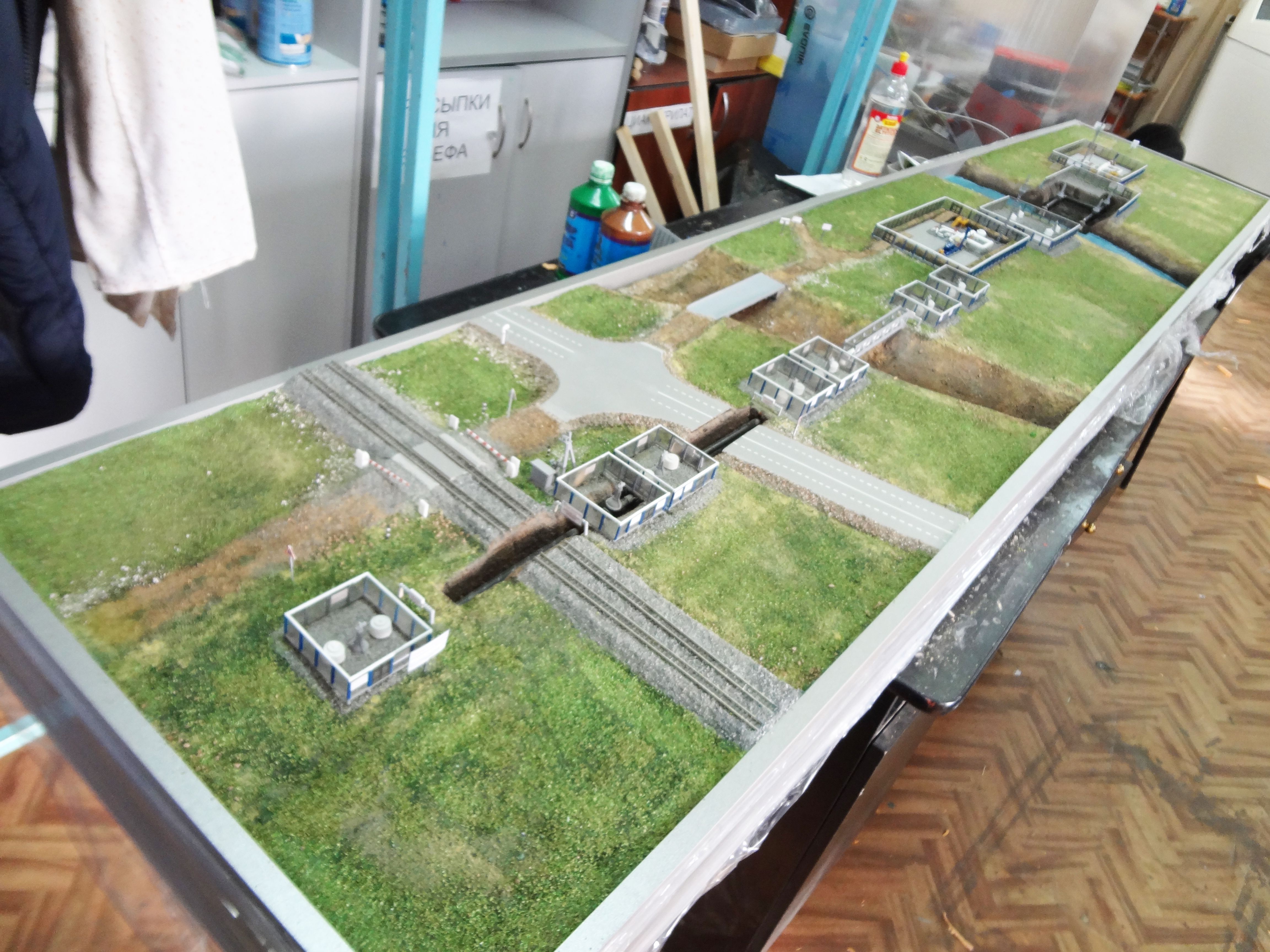 Макет линейной части магистрального нефтепровода