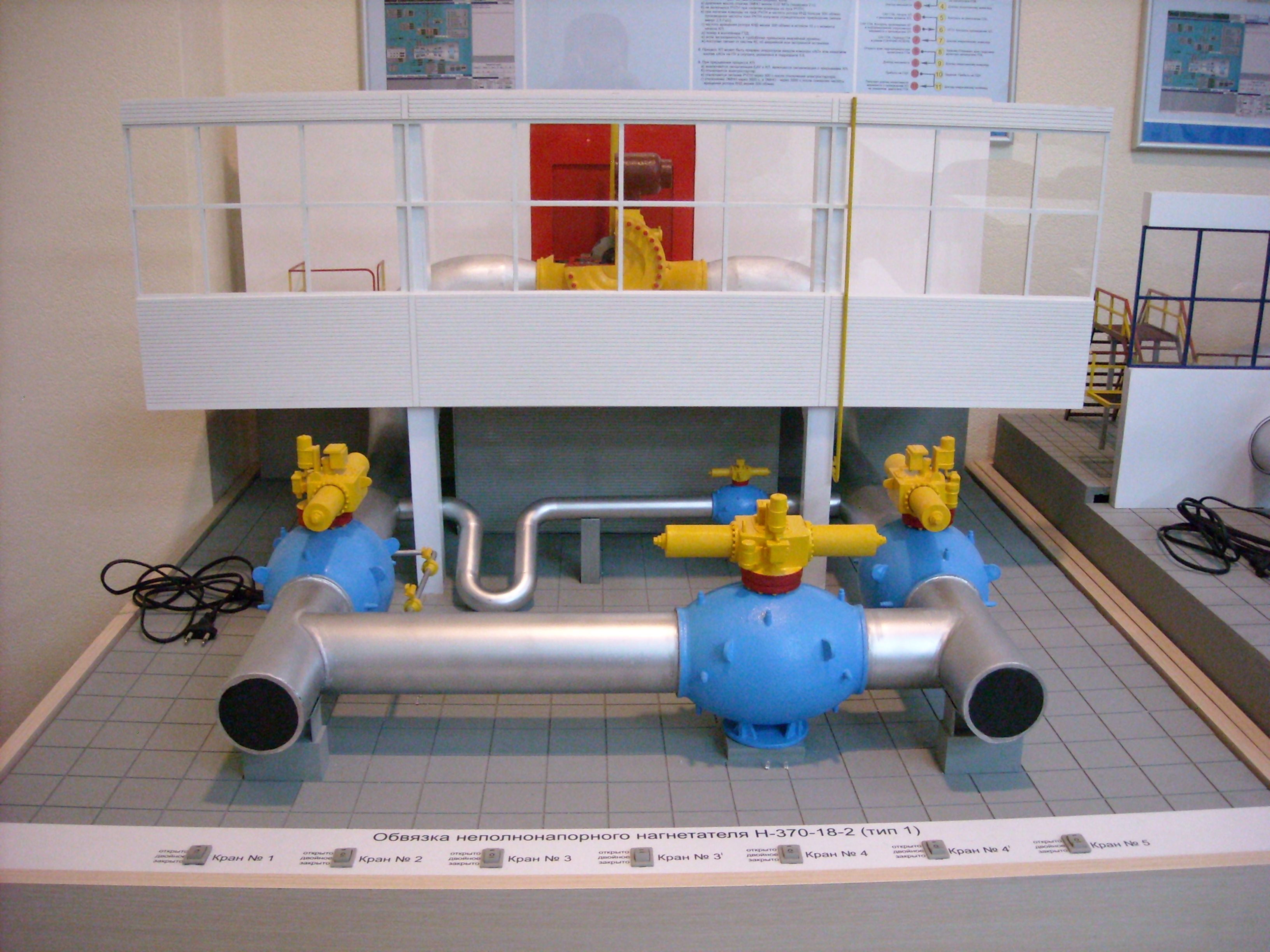 Макет обвязки нагнетателя