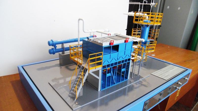 Макет узла приема запуска