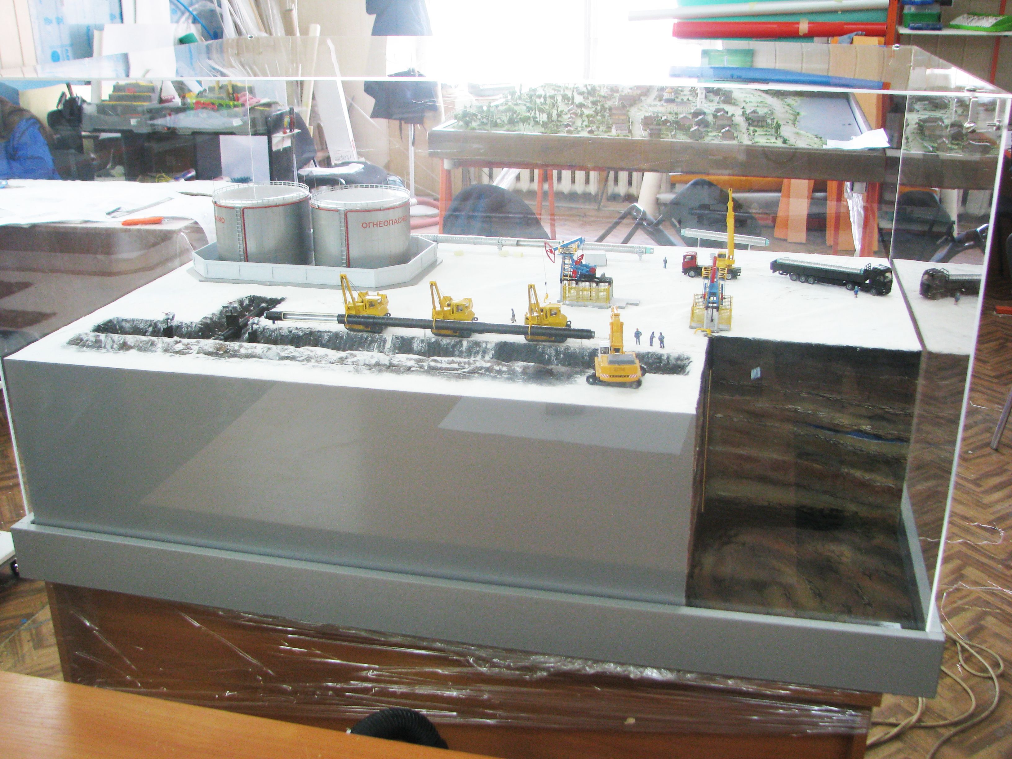 Макет линейной части магистрального газопровода