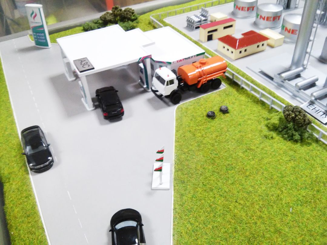 Макет подготовки нефти и газа