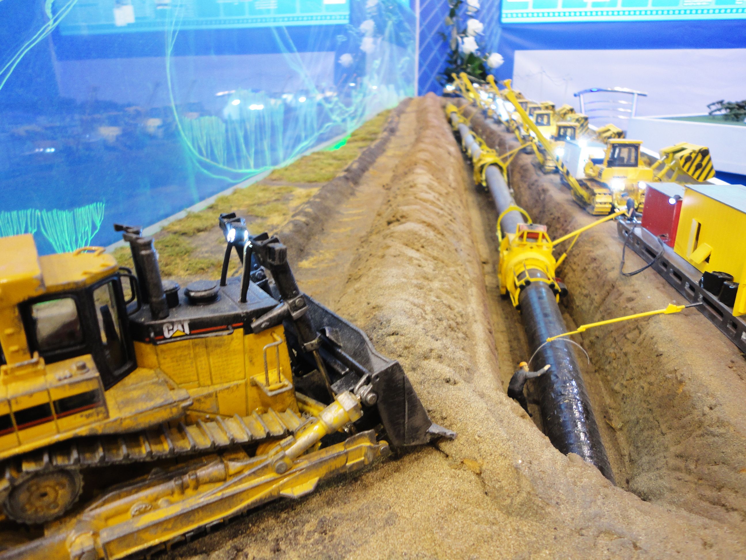 Макет линейной части магистрального газопровода