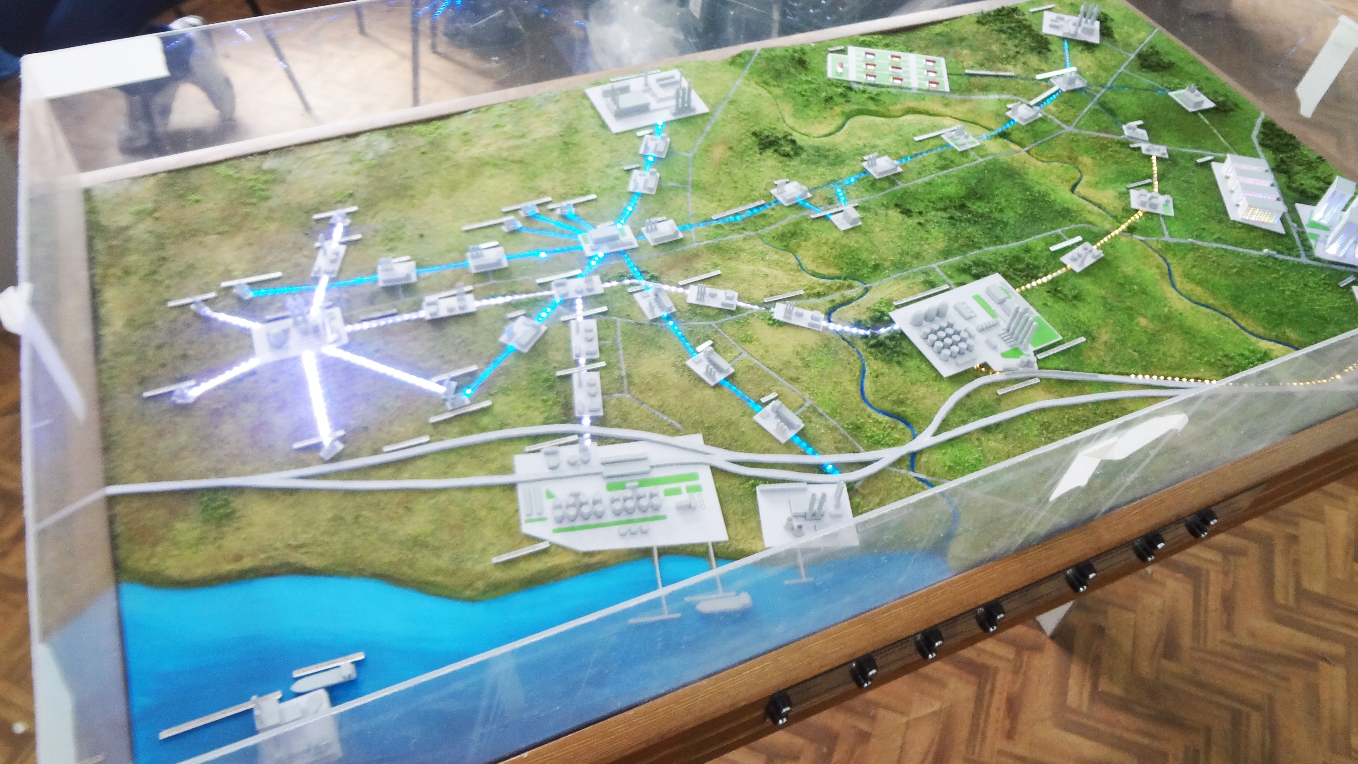 Макет строительства нефтепровода