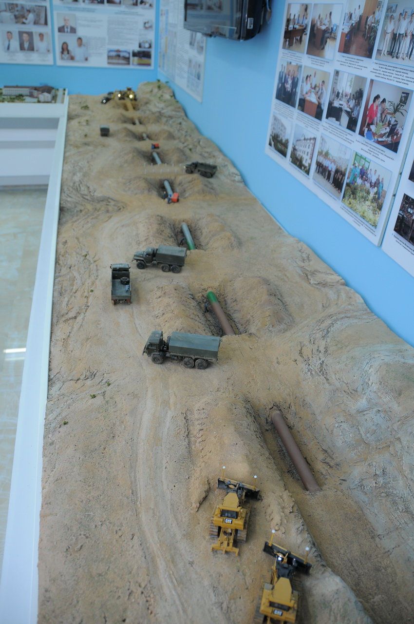 Макет линейной части магистрального газопровода