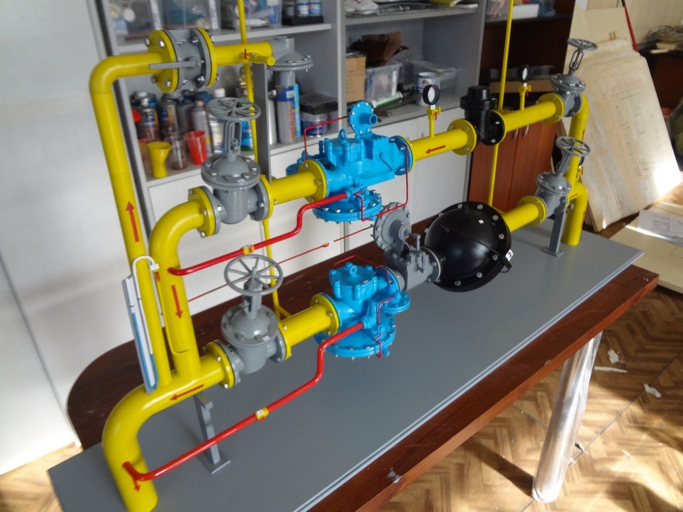 Макет линейной части магистрального газопровода