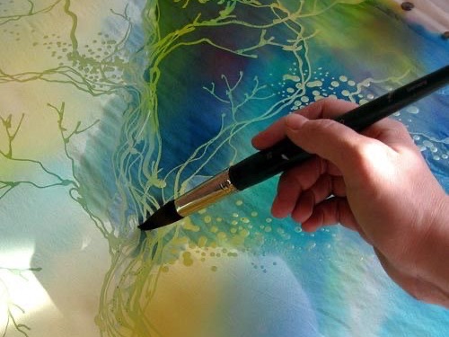 роспись по шелку Малайзия