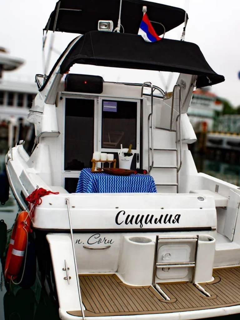 Аренда яхты в Сочи вид с кормы