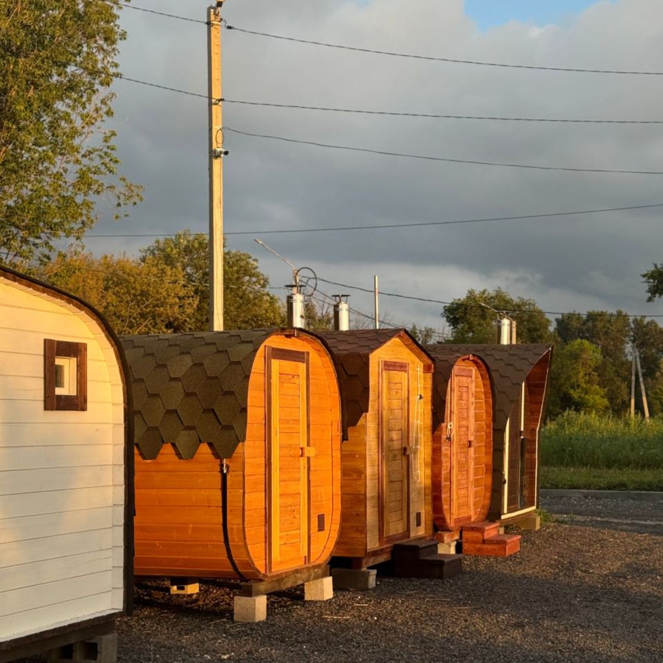 Баня 2х3,5 установленная на прицеп