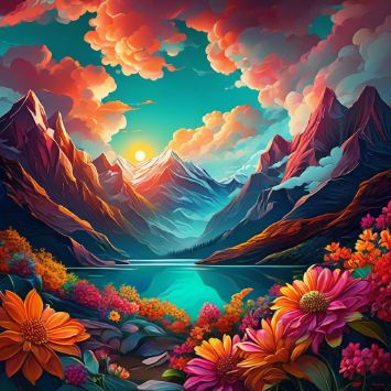 Абстрактное изображение и цветовой палитры