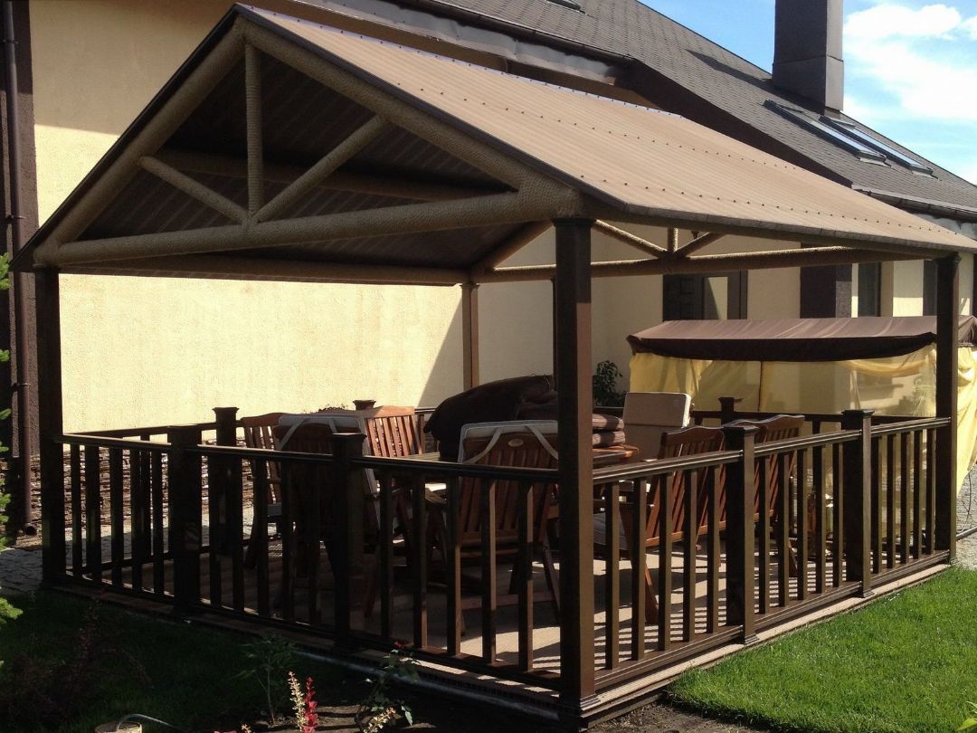 Ограждения и терраса из дпк