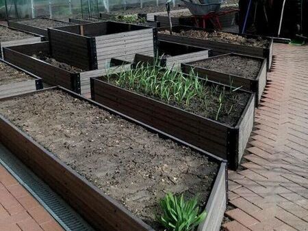 Грядка из ДПК 300 мм с защитой от деформации и металлическими стяжками