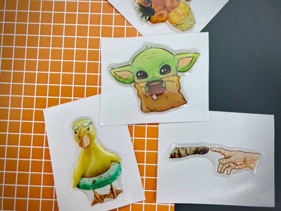 3d стикер со смолой