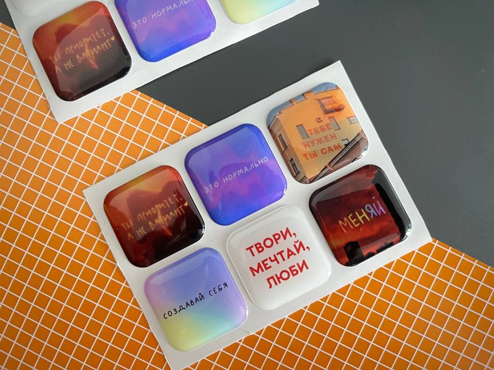 3d стикер со смолой