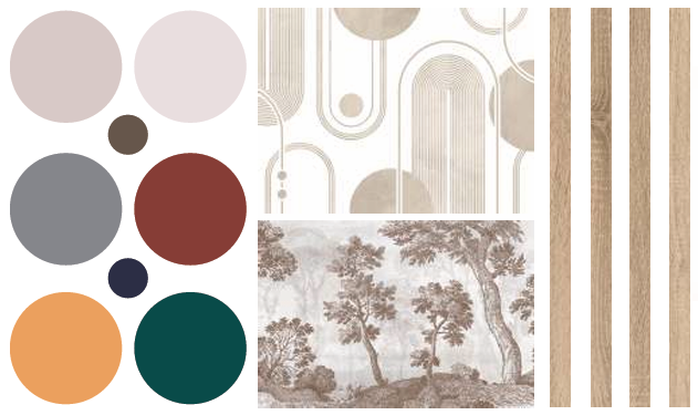 Обои, фрески, рейки