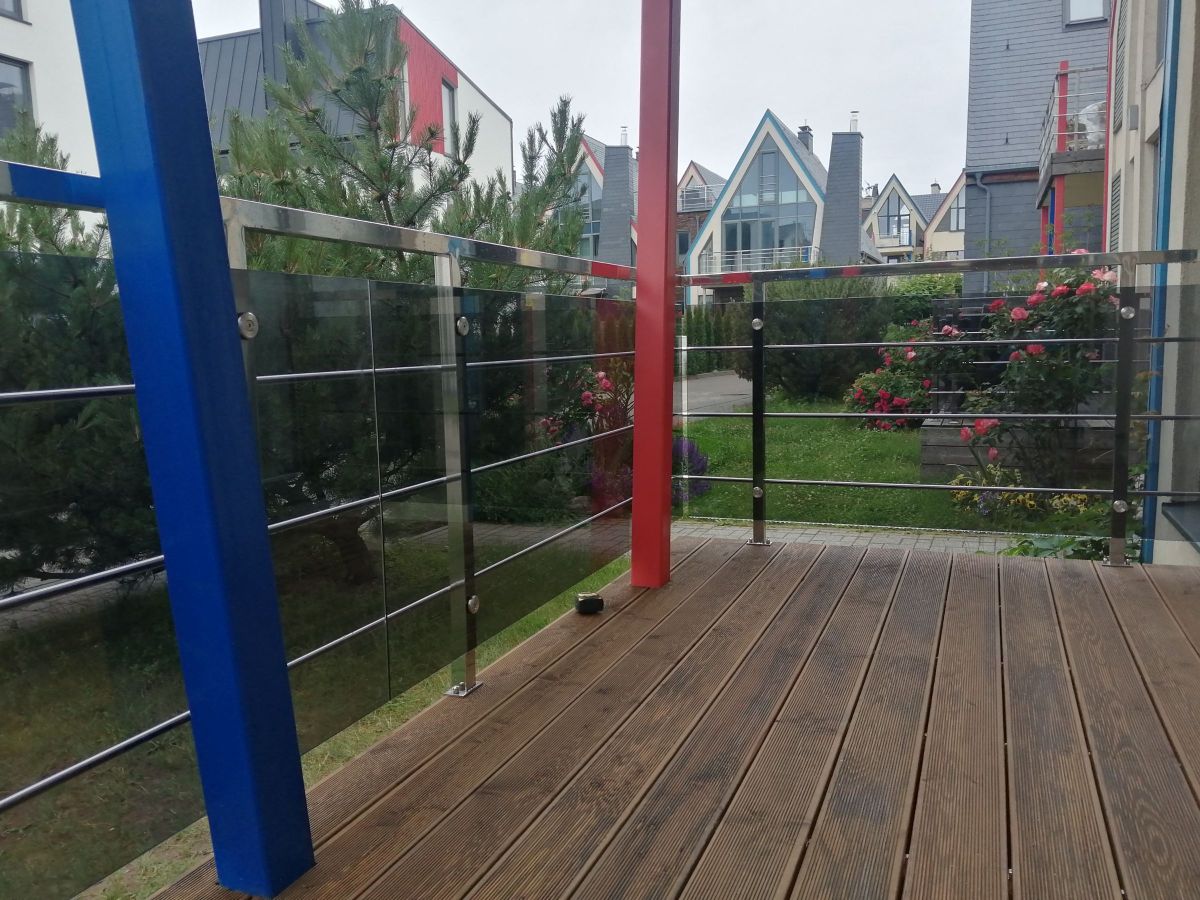 Стеклянная перегородка графит