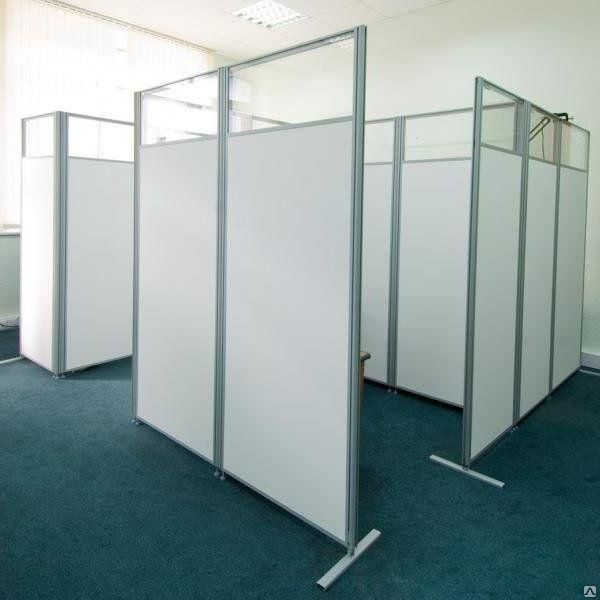 Мобильные офисные перегородки из закалённого, матового стекла