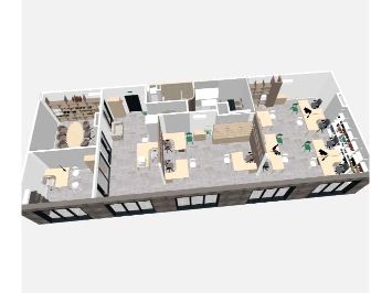 перепланировка офиса современный дизайн 168м2 после 3dplanirovka перепланировка3d