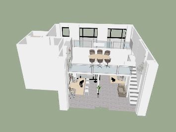 перепланировка офиса современный дизайн 2 этажа после 3dplanirovka перепланировка3d ofis пом 11н club