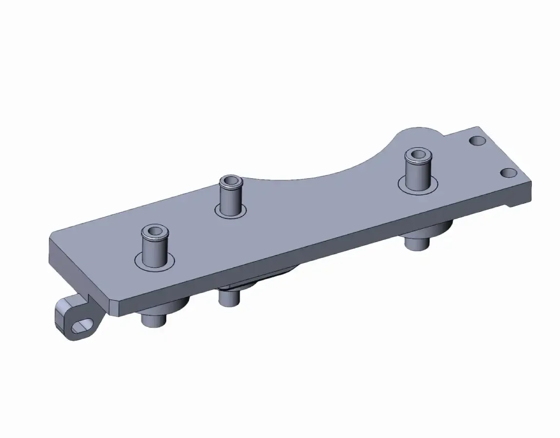 Нижний вид CAD-модели восстановленной детали с точной геометрией