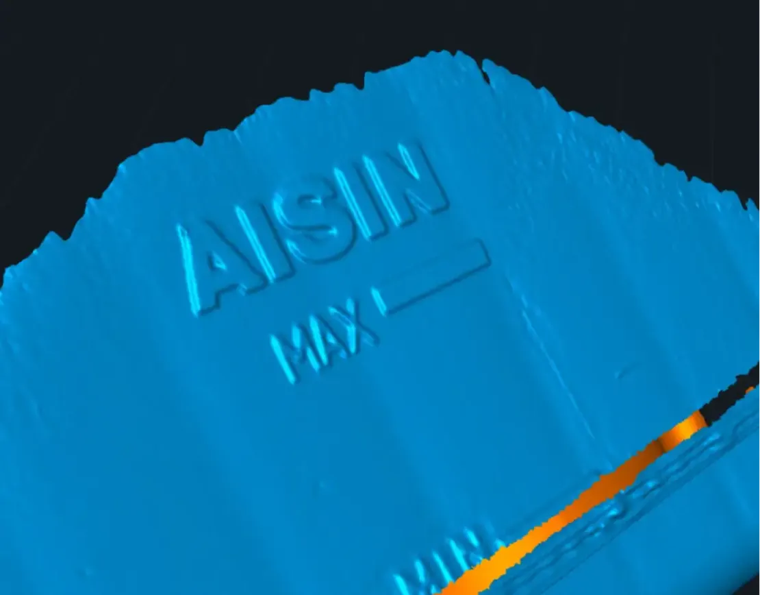 Фрагмент 3D-скана с маркировкой AISIN