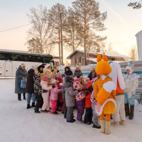 новогодние елки, дед мороз.