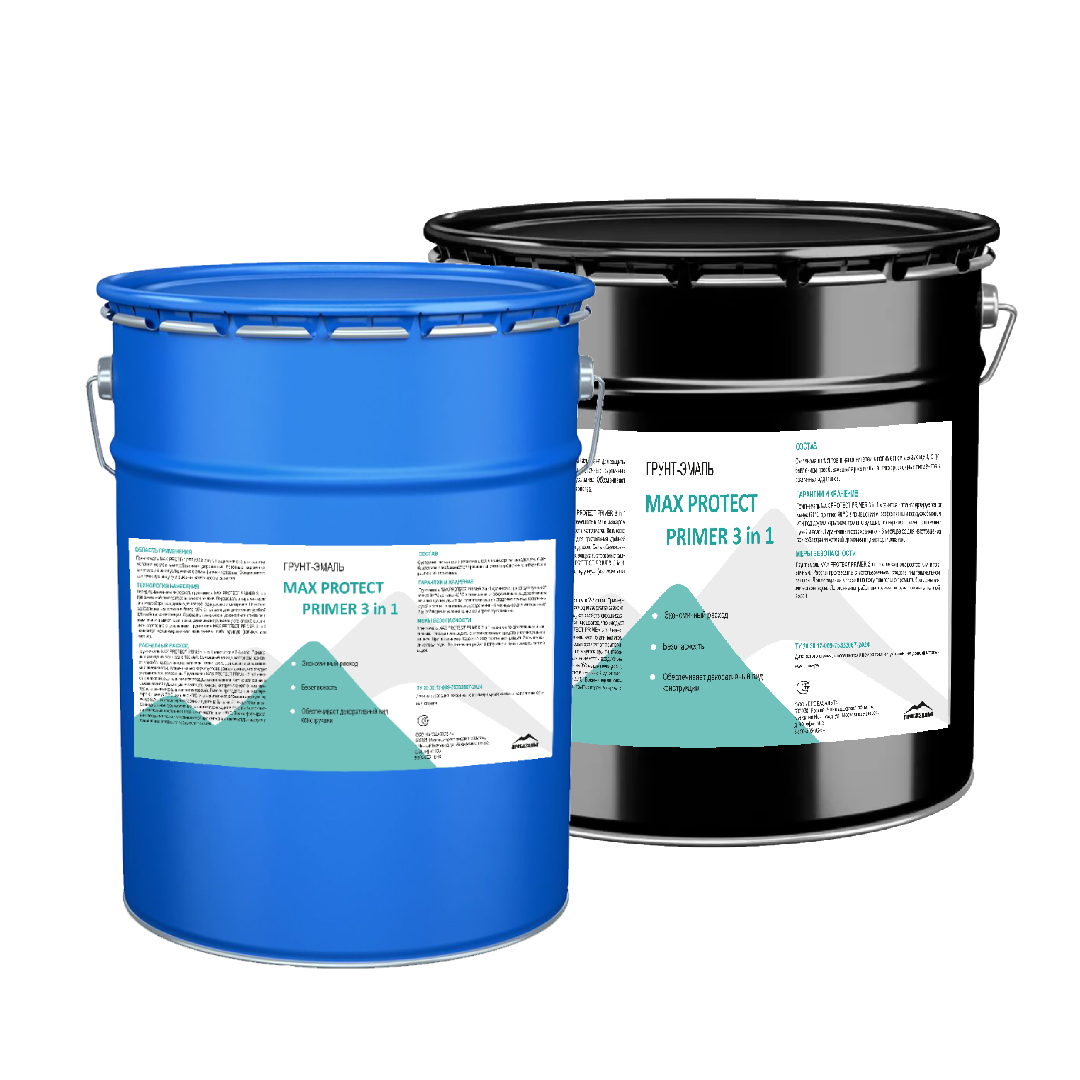 ГРУНТ-ЭМАЛЬ MAX PROTECT PRIMER 3 in 1