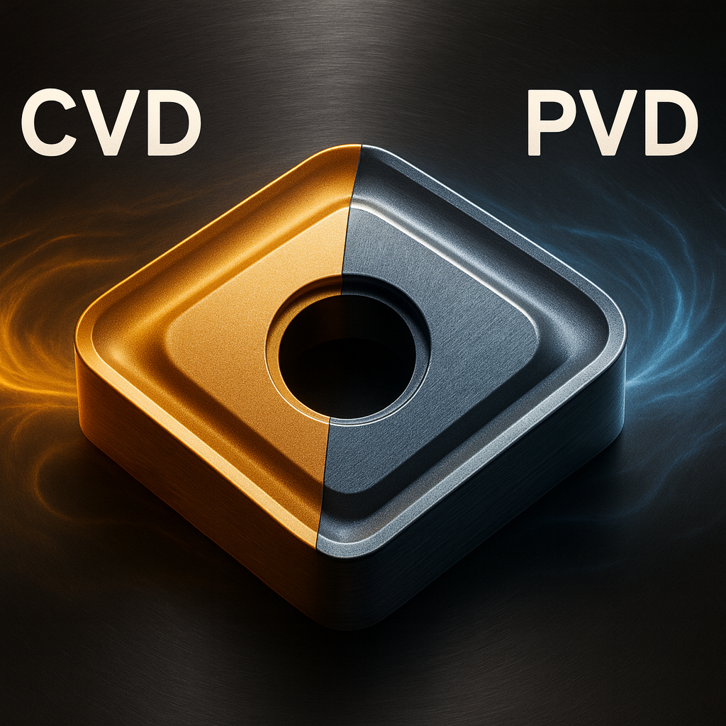 Сравнение покрытий PVD и CVD на режущем инструменте