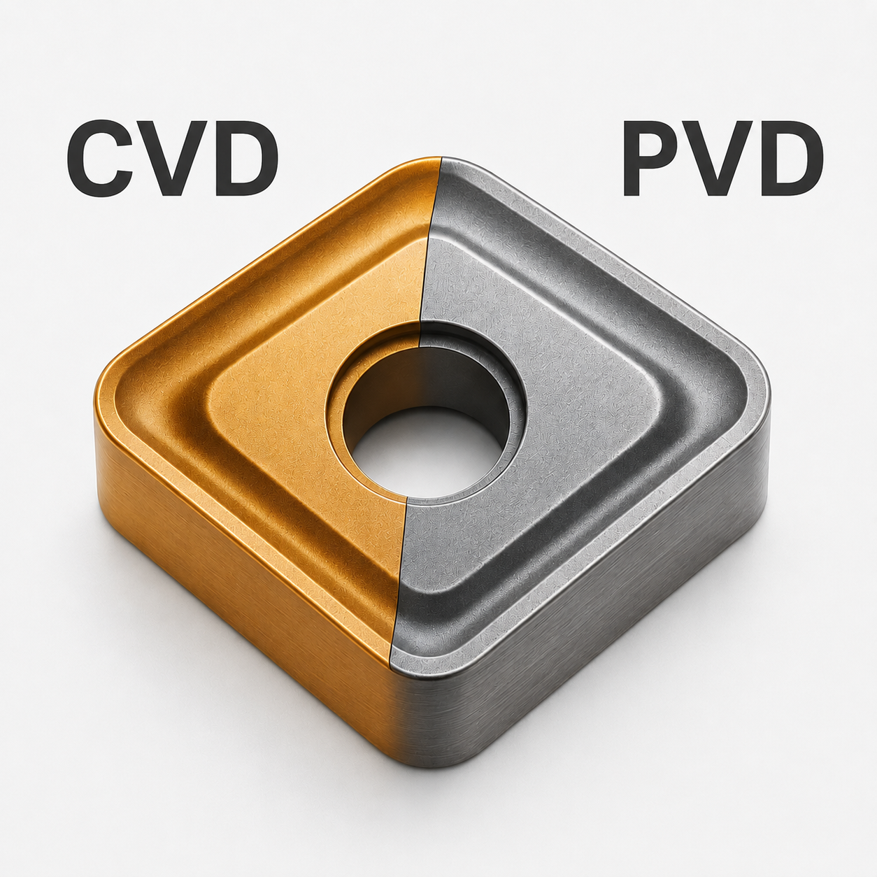 Сравнение покрытий PVD и CVD на режущем инструменте