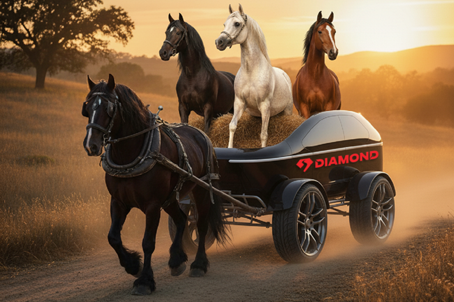 В магазине авотмобильных боксов и аксессуаров стоит Шекспир с мешочком монет в руке.